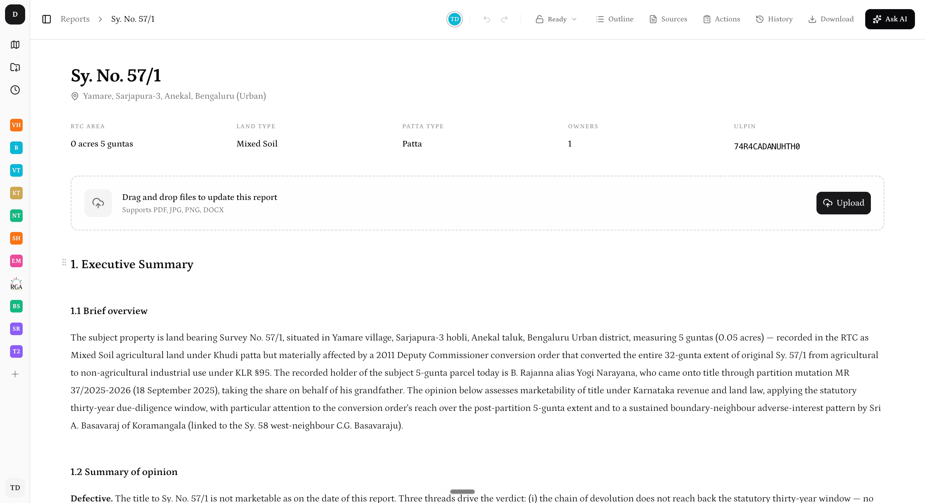 AI Due Diligence Reports